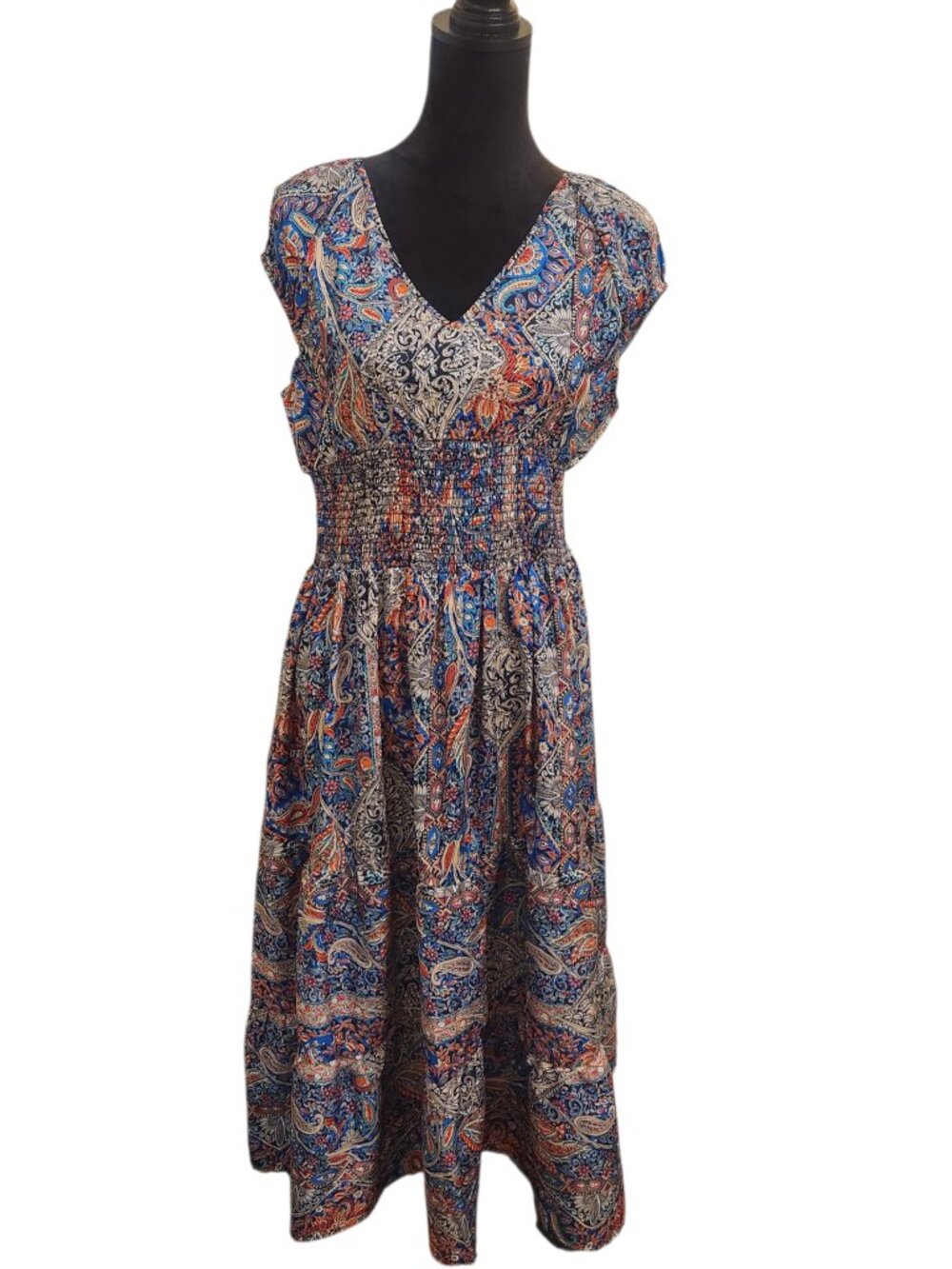 NWT Unbranded Midi Paisley Print Dress Size L